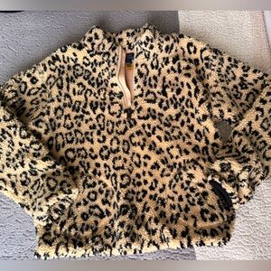 RALPH LAUREN POLO Girls large 12/14 cheetah leopard fleece